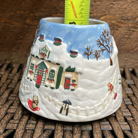 Yankee Candle Small Jar Shade Topper & Plate Set Winter/Holiday + Floral Votive - Picture 8 of 16